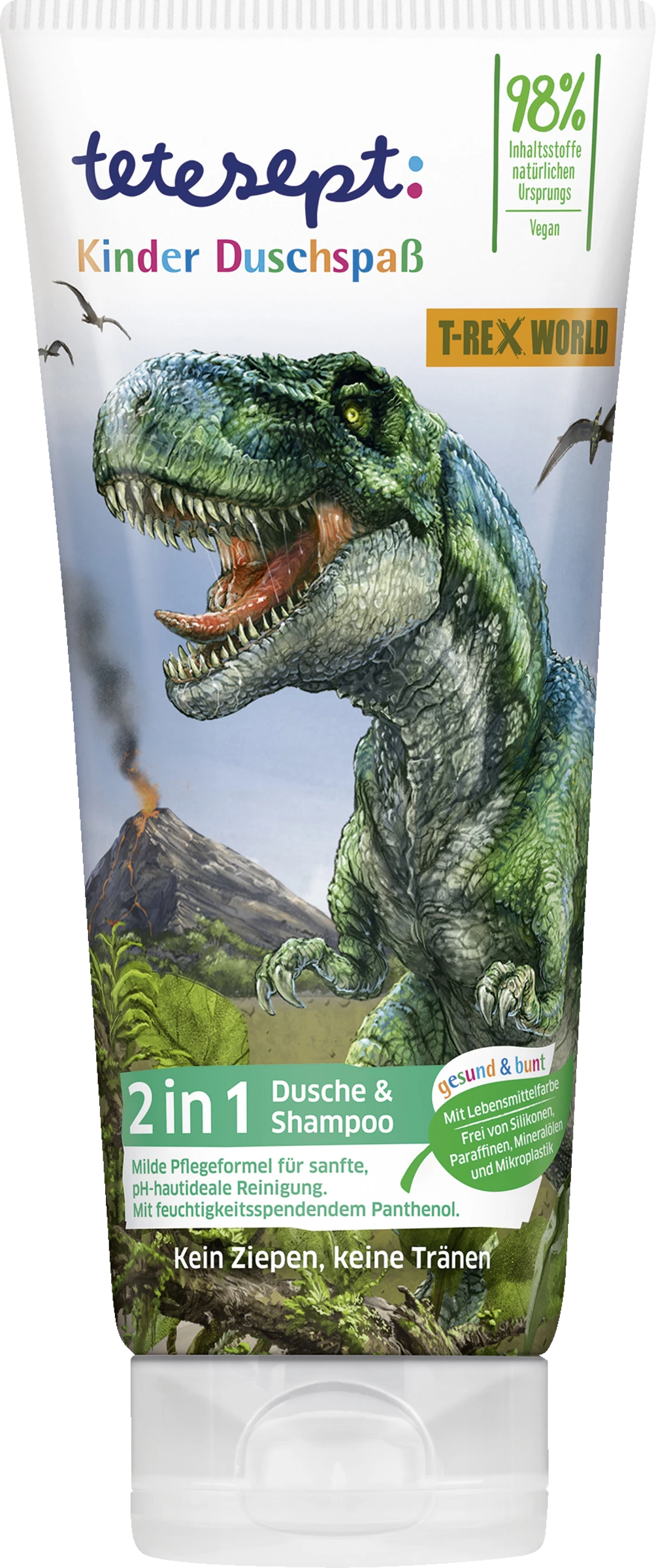 Kinder Duschspaß 2in1 Dusche & Shampoo T-Rex World