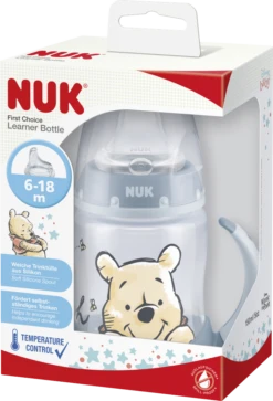 NUK Disney Winnie Puuh First Choice Trinklernflasche Mit Temperature Control, 150ml