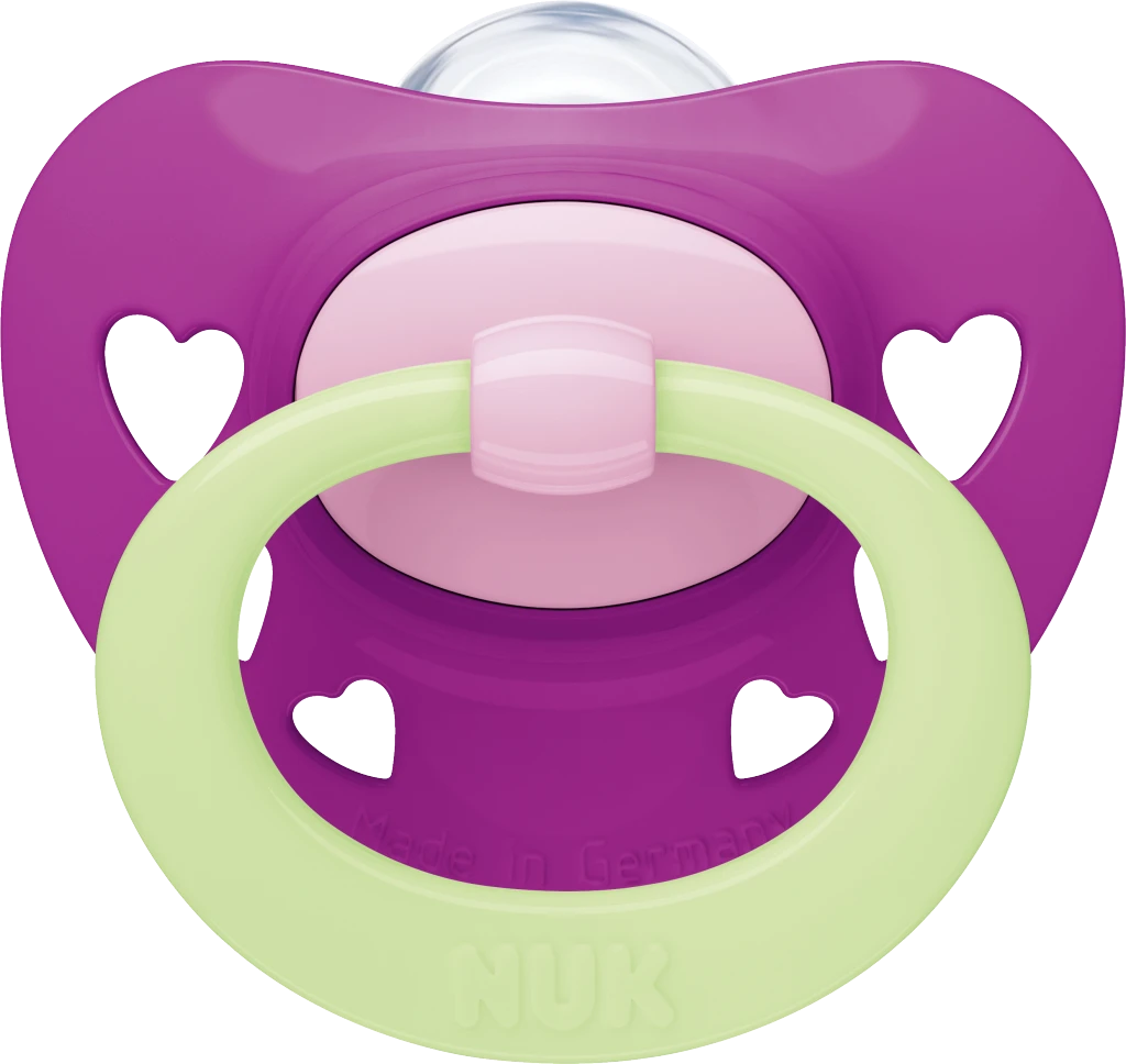 NUK Beruhigungssauger Signature Night, Flieder/Rosa 18-36 Monate – Bild 2