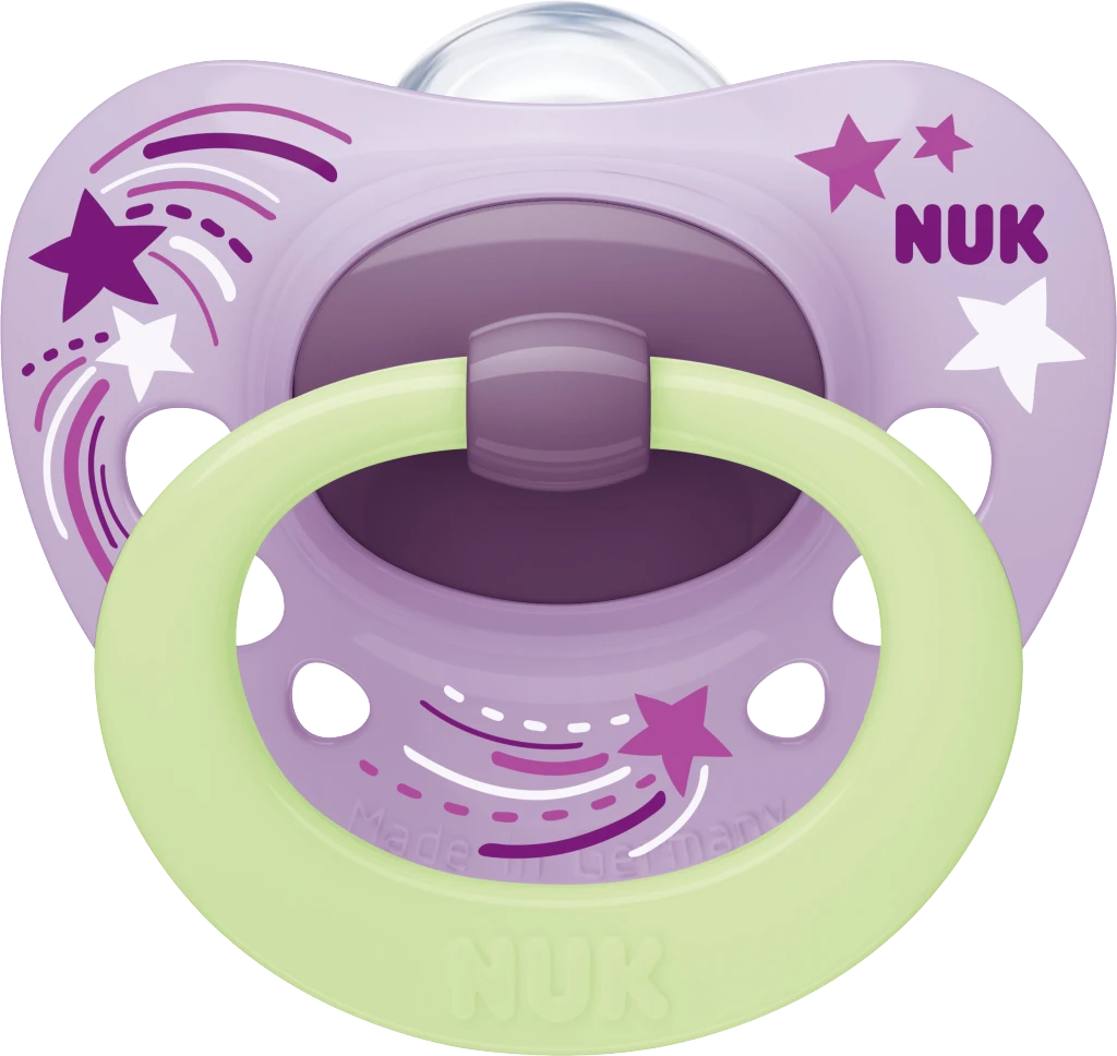 NUK Beruhigungssauger Signature Night, Flieder/Rosa 18-36 Monate – Bild 3