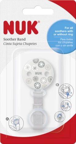 NUK Schnullerband, Sterne Grau
