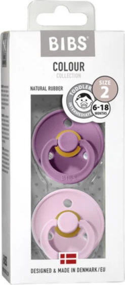 BIBS Schnuller Colour Lavender/Baby Pink, Größe 2