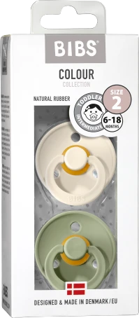 BIBS Schnuller Colour Sage/Ivory, Größe 2