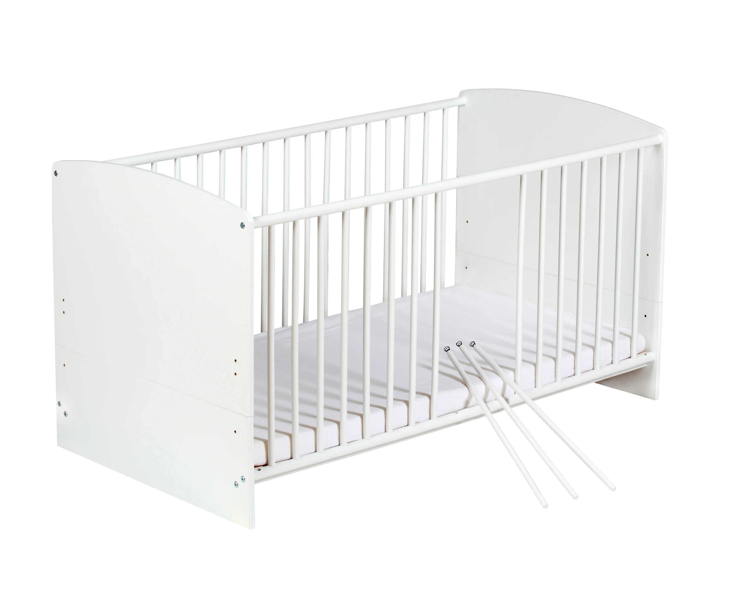 Kombi-Kinderbett Classic, Weiß-Black – Bild 2