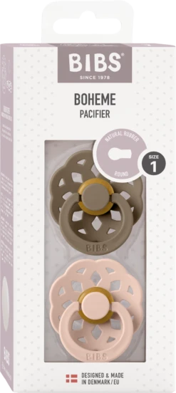BIBS Schnuller Boheme Dark Oak/Blush, Größe 1