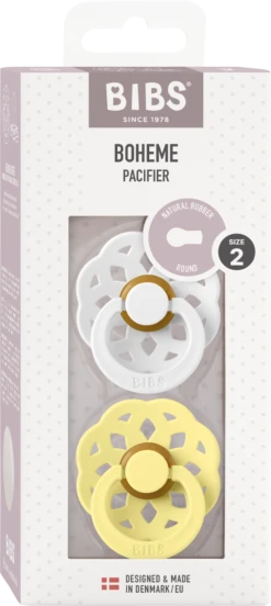 BIBS Schnuller Boheme White/Sunshine, Größe 1