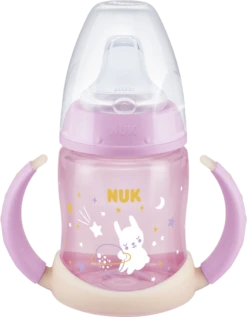 NUK First Choice Trinklernflasche Night, Rosa, 6-18 Monate