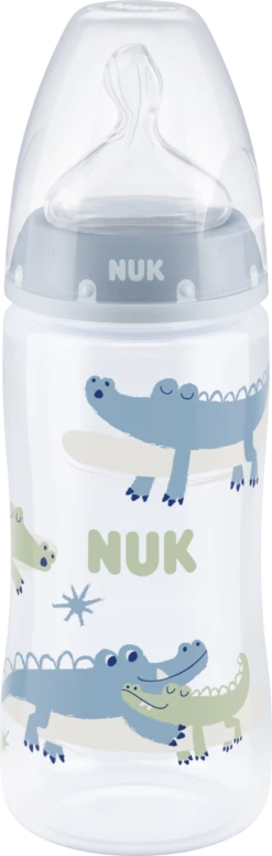 NUK First Choice+ Babyflasche Mit Temperature Control, 6-18 Monate, Blau